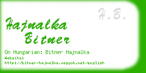 hajnalka bitner business card
